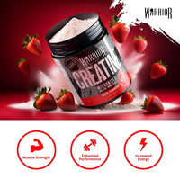 Warrior Creatine Monohydrate Powder 500g – Micronised for Easy Mixing and Consumption – Proven to Improve Physical Performance/Recovery, 5g Servings (Savage Strawberry)