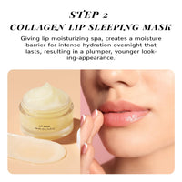 ANAI RUI ANAiRUi Lip Scrubs Exfoliator Moisturizer, Lip Sleeping Mask Sugar Lip Scrub, Lip Mask Overnight for Lip Line Wrinkle Treatment, Lip Balm for Dry Chapped Lines Lips, (Vanilla & Collagen, Peptide)