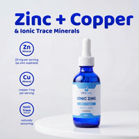 Ultra Lyte Ionic Zinc with Trace Minerals – 59ml Zinc Concentrate Food Supplement – Pure Non-GMO Vegan Friendly Formula – Supports Cognitive Performance, Muscle Growth, Immune System – Zero Calories