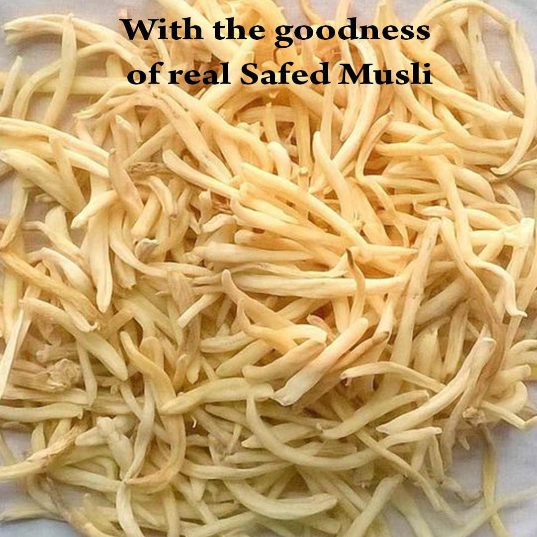 Safed Musli Tablets by mi Nature| | Pure & Natural herb | Free from Chemical & Preservative| Plant Based Gluten Free |90 Tablet, 45 Days Supply 1000mg