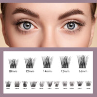 ocean pearl Cluster Lashes 144 Clusters Individual Lashes DIY Lash Extensions 10-16mm Length Reusable Soft Natural False Eyelashes Super Thin Band Wide Stem Eyelash Extensions for Makeup at Home - OP01