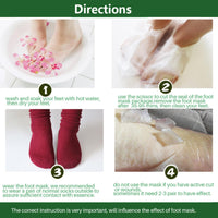 Ruojiar 4 Pairs Natural Aloe Vera Gel Foot Mask,Exfoliating Foot Peel Mask,Aloe Vera Peeling Foot Mask,Aloe Moisturizing Feet Peeling Mask,Foot Peel Mask for Hard Skin,Effective Exfoliating Feet Peeling Socks