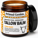 Primal Genius Tallow Balm Citrus Burst Grass Fed Organic Beef Tallow Skincare, 120ml