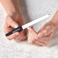 Manicare Sapphire Nail File, Long Double Sided With Coarse and Fine Grit For Shaping and Styling Natural and Artificial Nails, Ideal For Tough Nails, Long Lasting, Perfect For at Home Manicures