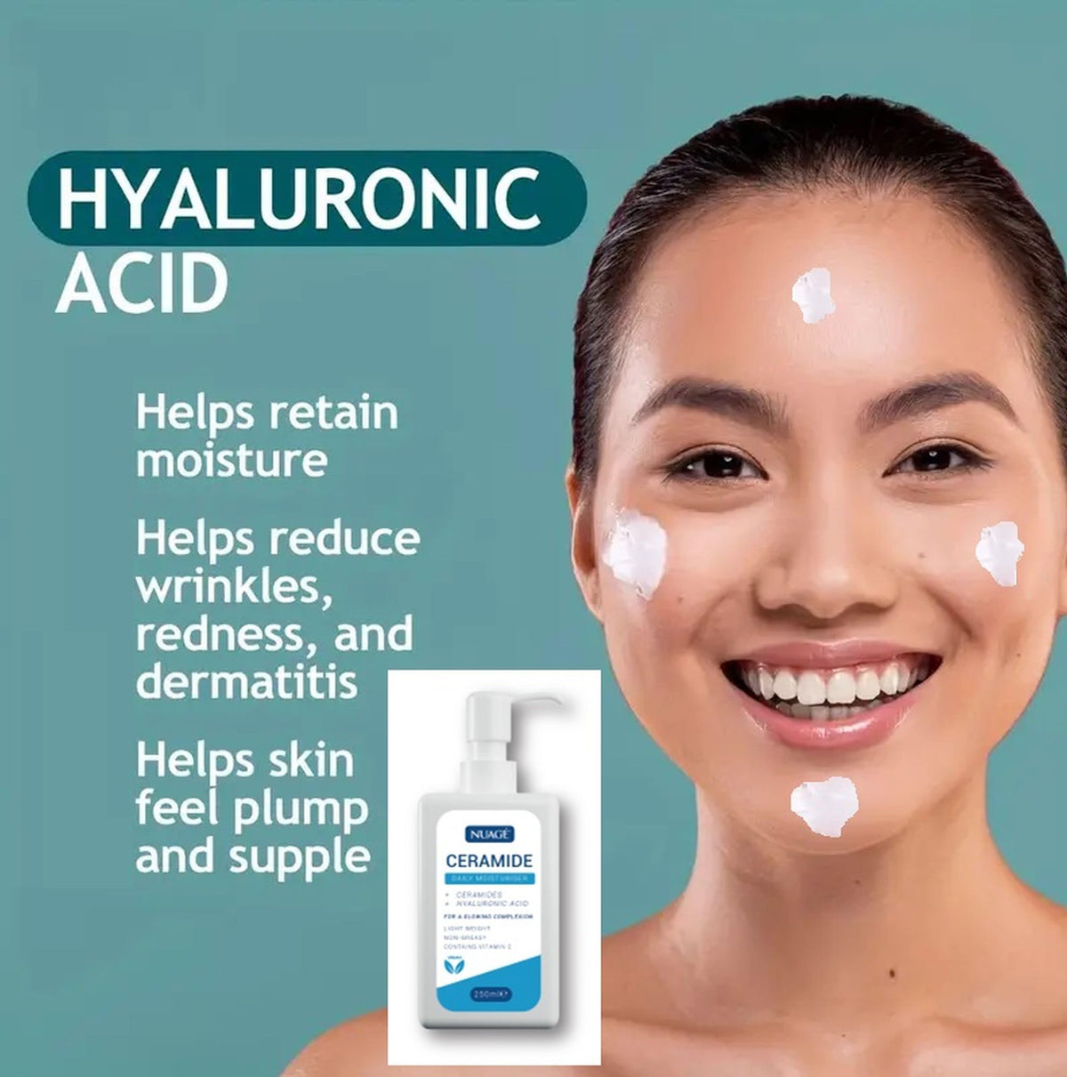 151 Nuage Ceramide Face Cream With Hyaluronic Acid Daily Moisturising Cream 250ml