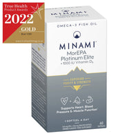 MINAMI - Omega-3 Fish Oil - MorEPA Platinum + Vitamin D3-60 Softgels