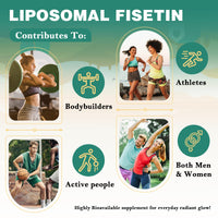 Rapsdayci Liposomal Fisetin with Quercetin - High-Potency 1000mg Combo Antioxidant Supplement for Optimal Health - 60 Softgels Per Bottle (Pack of 2)