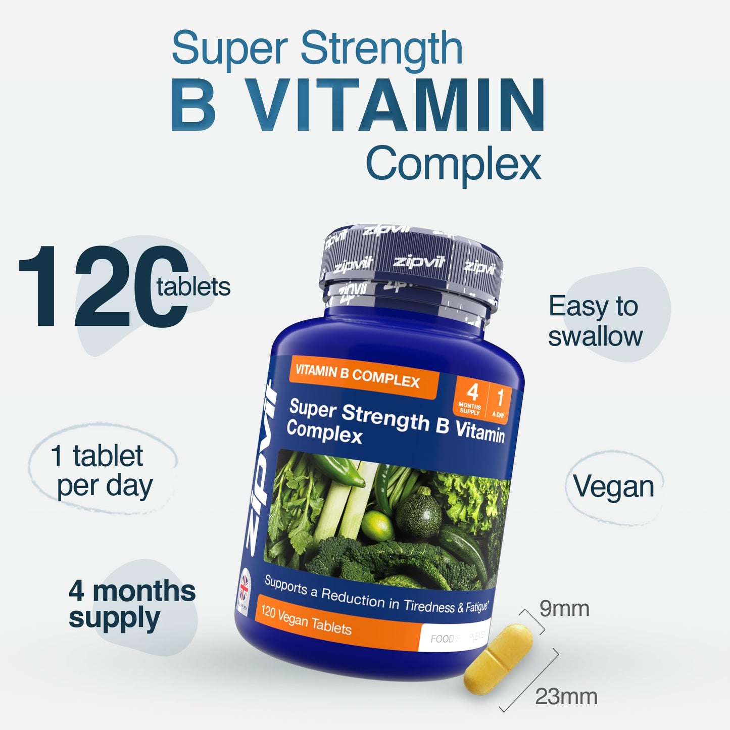 Zipvit High Strength Vitamin B Complex, 8 Vitamins Plus Inositol & Choline