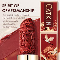 CATKIN Red Lipstick, Semi-Matte, Long Lasting, High Impact, Moisturizing Formula, enriched with Avocado Oil and Vitamin E, 3.2g