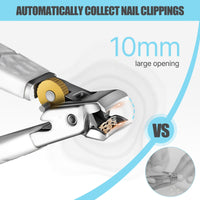 YAGE Nail Clippers Large Toe Nail Clippers for Thick Nails with Wide Jaw Opening,Premium Stainless Steel Sharp Ultra Wide Jaw Toenail Clippers Heavy Duty Nail Cutter Father's Day Gifts for Men (White)
