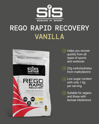 Science in Sport Science In Sport REGO Rapid Recovery Protein Powder, Vegan Protein Powder for Muscle Recovery, Vanilla, 10 Servings, 500g Bag