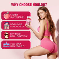 HOOLOO Creatine Gummies 5000mg Creatine Monohydrate with 1000mg Collagen (1 Month Supply) for Men & Women, Vegan & Sugar-Free, Easy Pre/Post Workout Gym Support for Performance and Muscle Power, 60 Count
