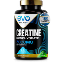 EVO NUTRITION EVO Nutrition Creatine Monohydrate 3000mg, 180 Unflavoured Tablets