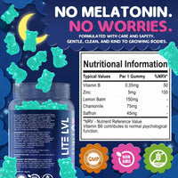 LITE LVL Kids Sleep Gummies Age 7+ | Calm & Relax Bedtime Gummies | Gentle Sleep Support with Camomile & Lemon Balm | Melatonin Free Formula | Mixed Berry Flavour | 60 Days Supply | LightLevel Kids