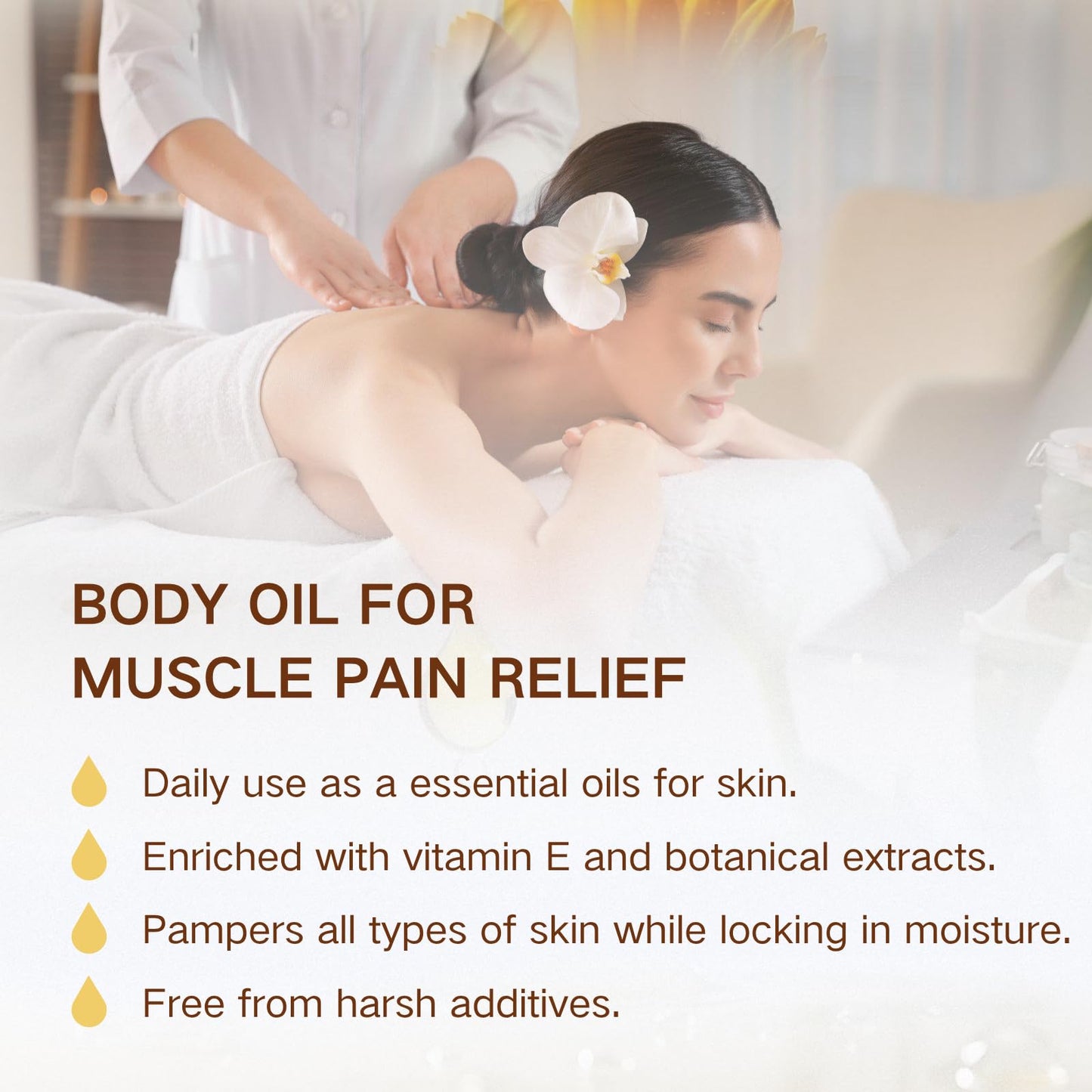 2PCS Ginger Massage Oil for Muscle Relaxation & Skin Hydration,Massage Oils for Massage Therapy,Body Oil for Muscle Pain Relief,Soothing Essential Oil with Vitamin E,Stress Relief & Tired Legs