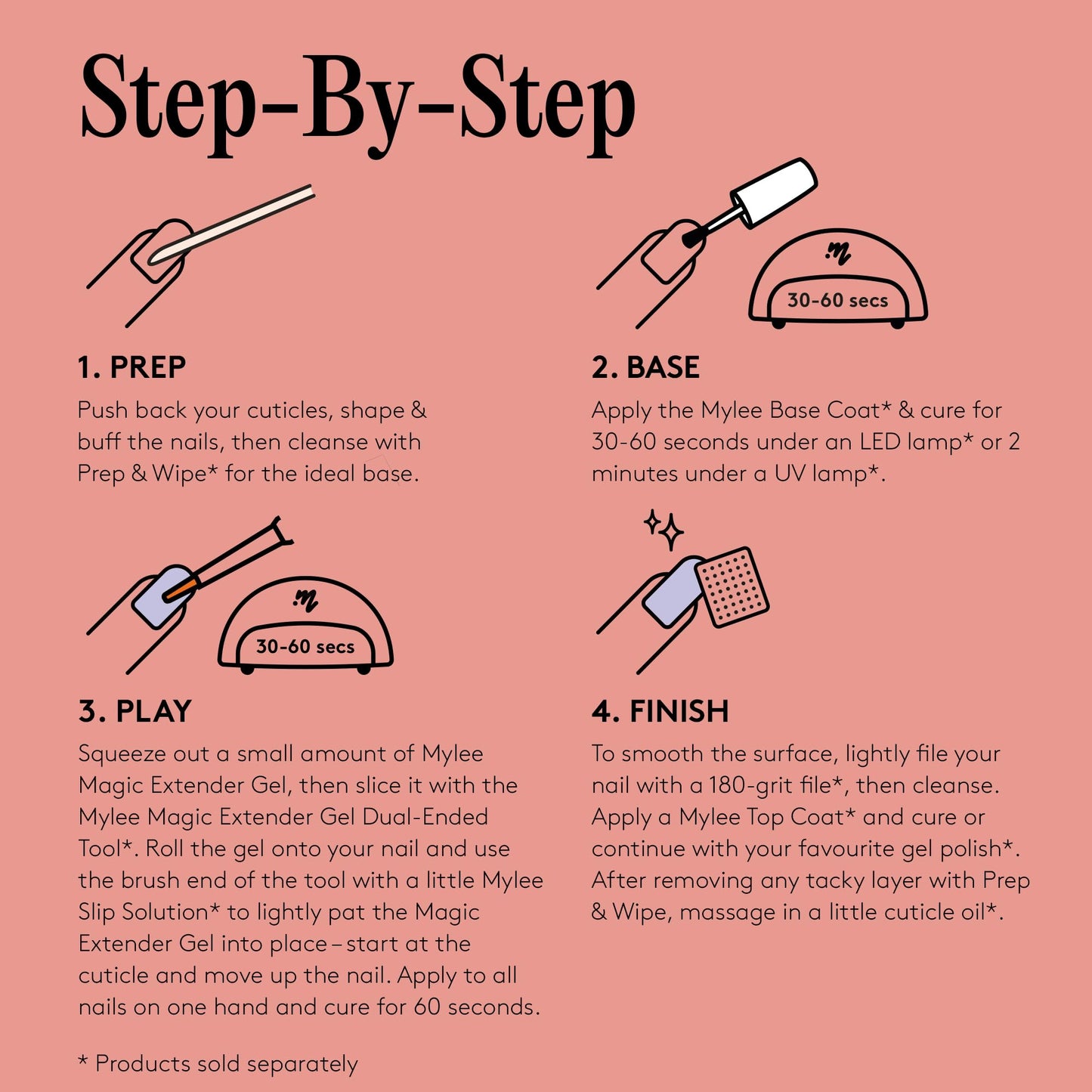 MYGEL by Mylee Magic Extender Gel – Long Lasting Wear, Natural Look, Nail Extension Gel, for Beginners & Salon Professionals, Acrylic Nail Thickening Builder Gel, Nail Art - 60 Gram Tub (Perfect Pink)