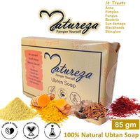 Natureza Organic Handmade Ubtan Sandalwood soap Turmeric soap bar 90g