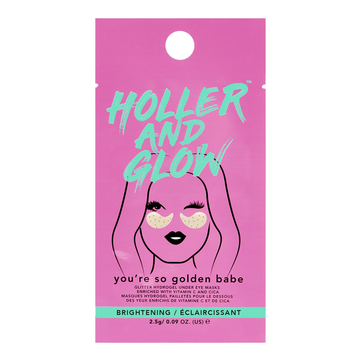 Holler & Glow Holler and Glow You're So Golden Babe, Glitter Hydrogel Under-Eye Masks