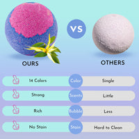 Bath Bombs Gift Set DUAIU 14Pcs Natural Bath Bomb Set Organic Bubble Bath Bombs with Essential Oil Gifts for Her Birthday Anniversary Valentines Mothers Day Gifts for Women Mom Girls