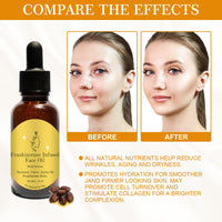 Frankincense Resin Oil For Face,Organic Castor & Jojoba Oils，Frankincense Resin Infused Oil for Anti-Aging Miracle Facial Moisturizer, Cold Pressed Serum Natural Skincare Hydrates (2PC, 30ml)