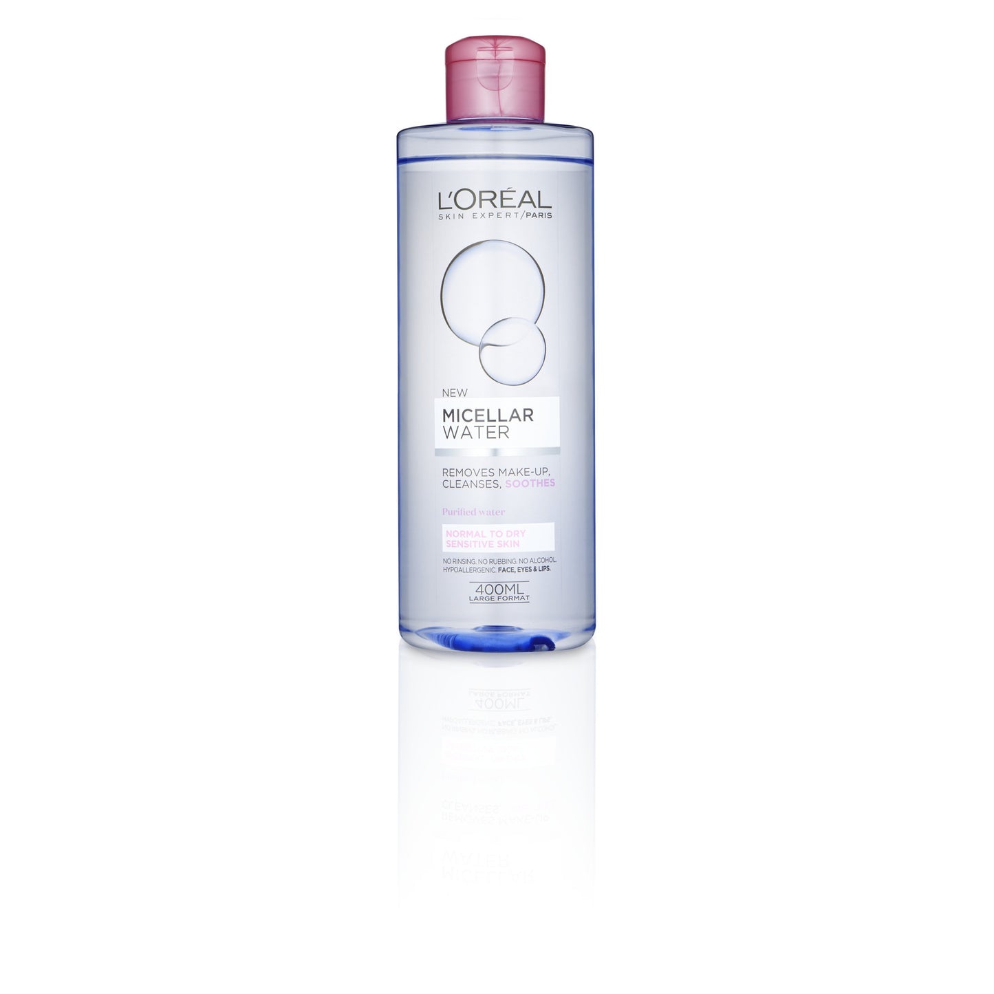 L'ORÉAL L'Oréal Paris Micellar Water for Sensitive and Dry Skin, Made with Purified Water and Combined Micelles to Capture Impurities and Remove Makeup Gently without Rubbing or Irritation
