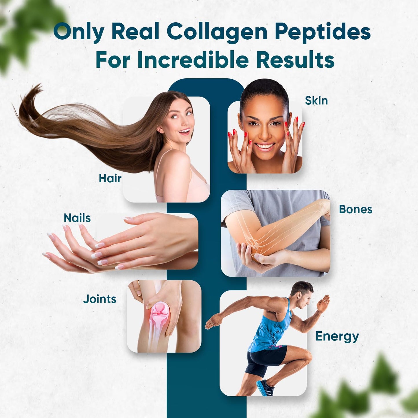 Pure Marine Collagen Capsules - 1170mg High Strength Collagen Supplement – 120 Type1 Hydrolysed Collagen Capsules for Skin, Hair & Joints – Unflavoured & Odourless - Made in EU