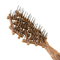 Head Jog 19 Coconut Brush - Detangling Hair Brush Made From Coconut Husk. Detangler Hairbrushes For Wet Or Dry Hair. Gentle and Flexible Detangle Hair Brush For Women and Men in Cream