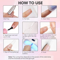 Makartt Nail Glue Gel for Press On Nails, Extra Strong 3 in 1 Solid Nail Glue for False Nail Tips, Long-Lasting 3D Gel for Acrylic Decoration, Curing Required,30 ML