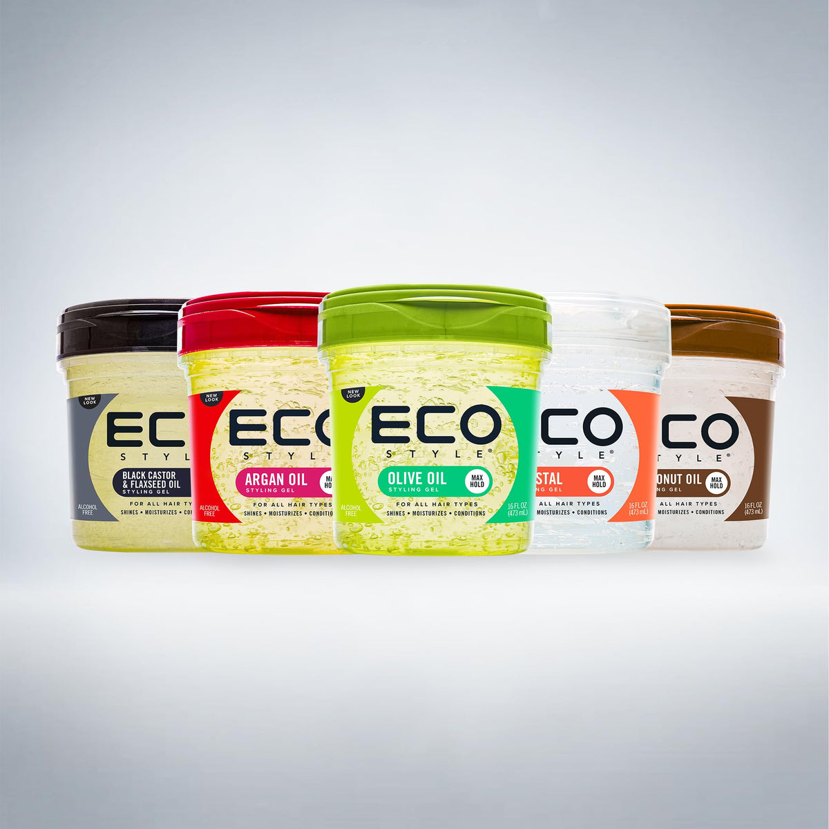 Eco Style Krystal Eco Styler Hair Gel, Hydrate & Style, Alcohol-Free, Clear 473 ml (Pack of 1)