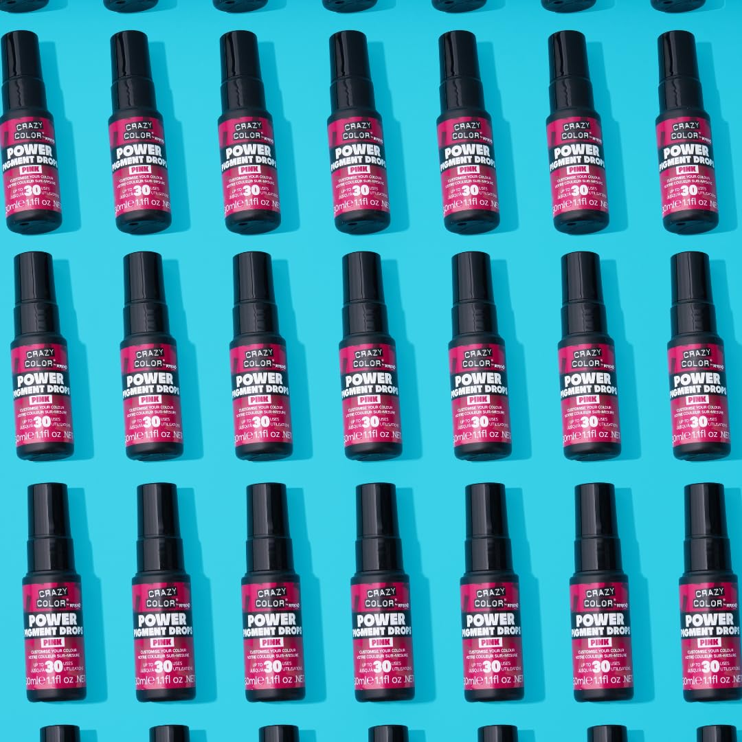 Crazy Color Hot Pink Hair Dye, Power Pigments, 30ml