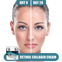 QEUTKEZS Advanced Retinol Collagen Cream for Face with 5% Hyaluronic Acid Anti-Aging Retinol Cream Anti-Wrinkle Reduce Fine Lines Lifting and Firming Cream 24-Hour Facial Care Suitable For Most Skin Types 50ml