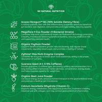 Probiotics with Digestive Enzymes, Psyllium Fibre, Beetroot and Vitamin C. Powerfull Ally for Better Digestions and Bloating Relief. Gut Health Supplement. Vegan. N2 Natural Nutrition