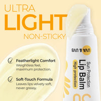 Victoria Beauty Sun Kiss SPF 50 Lip Balm - Lip Sunscreen with Coconut Oil, Sweet Almond Oil, and Hyaluronic Acid, 10ml