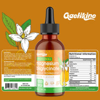 Gaelikine Magnesium Bisglycinate Drops 1000mg – High Absorption Liquid Magnesium Glycinate with Liposomal Micelle Technology, Gentle & Stomach-Friendly Formula, Lemon Flavour, Vegan, 120ml