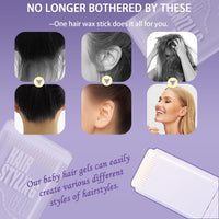 DMQ Hair Wax Stick for Kids, 2-in-1 Design with Built-in Comb,Natural Ingredients,Moisturizing, Non-Greasy, Edge Control Wax for All Hair Styles,15g