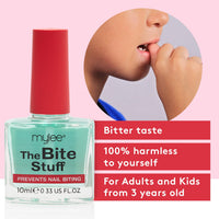 MYLEE The Bite Stuff - Stop Biting Your Nails Anti nail polish prevention, For adults & children Clear varnish, Fast and Easy application Water Resistant, 10 ml (Pack of 1)