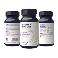 HIGHER NATURE Higher Nature - Alkaline pH Capsules - Alka Clear - Natural Alkalinity - Electrolytes - Gently Readjusts Body's Ph Balance - Vegetarian & Vegan - 180 Capsules