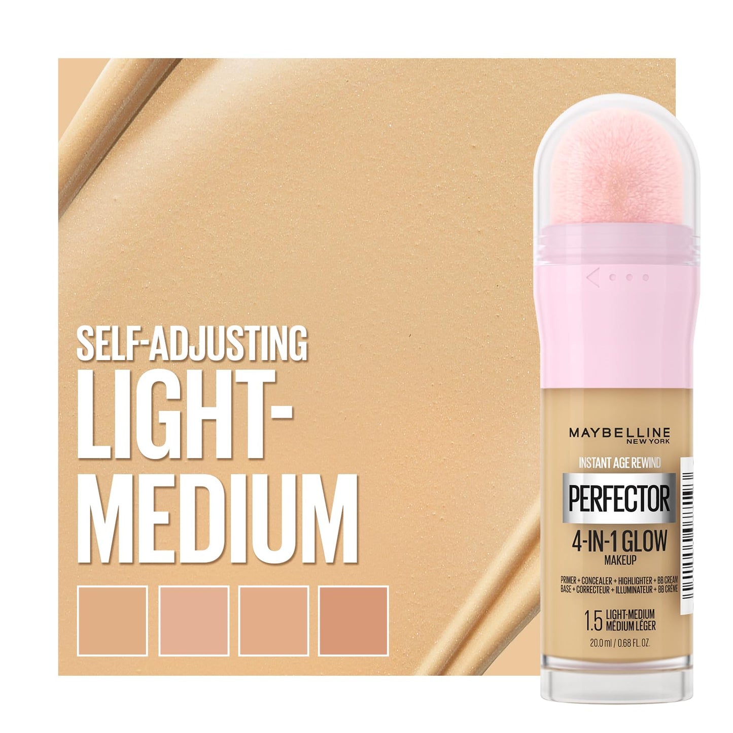 Maybelline Primer 4 in 1 Instant Anti Age Rewind Perfector 1.5 Light Medium