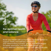 Nature Fort Organic Turmeric Capsules High Strength 1400mg with Black Pepper and Ginger – Active Curcumin Formula – 120 Veg Capsules – Organic, Vegan, and Non-GMO – Enhanced Absorption