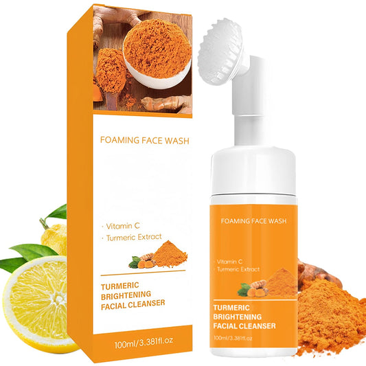 Turmeric Face Wash for Women - Turmeric Foaming Cleanser - Deep Cleansing Foaming Face Wash - Ultra-gentle Cleanser to Improve Impurities and Control Shine