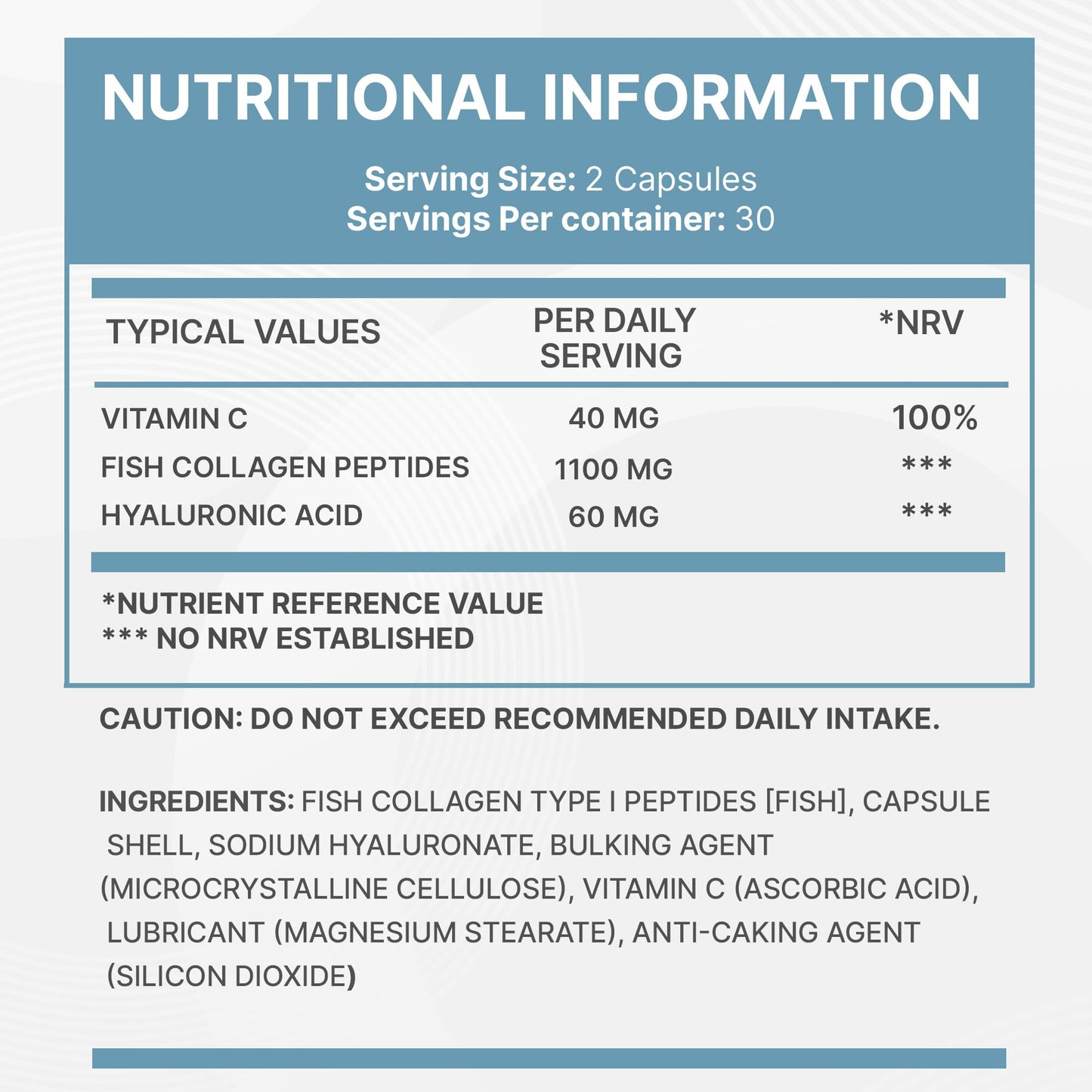 OMNIA Omnia Marine Collagen Capsules 1200mg - High Potency Skin, Hair & Nail Health Formula for Women & Men - with Type I Collagen, Hyaluronic Acid & Vitamin C - 60 Capsules - UK Made