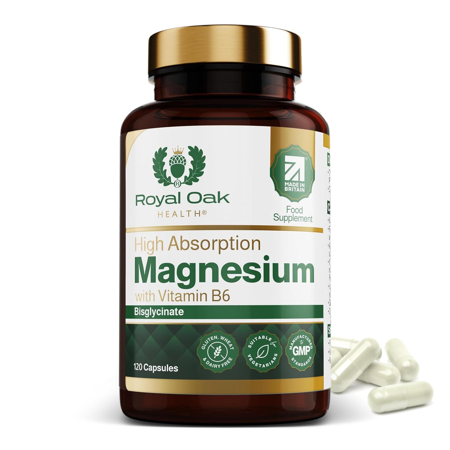 Magnesium (Bisglycinate) with Vitamin B6 x120 Capsules
