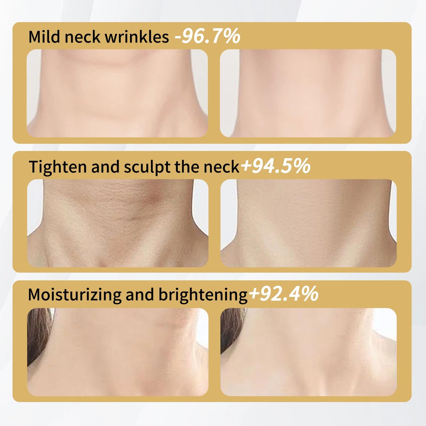 Tpyag Anti-wrinkle Neck Mask,Anti Wrinkle Patches，Neck Mask with Peptides & Hyaluronic Acid, Firming & Wrinkle-Reducing, Non-Slip Fit for Women & Men,5 Pieces