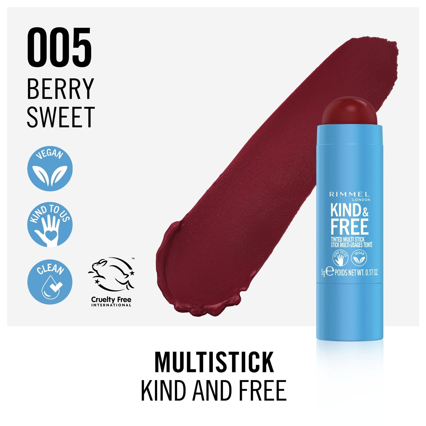 Rimmel Kind & Free Multi-Stick 005 Berry Sweet