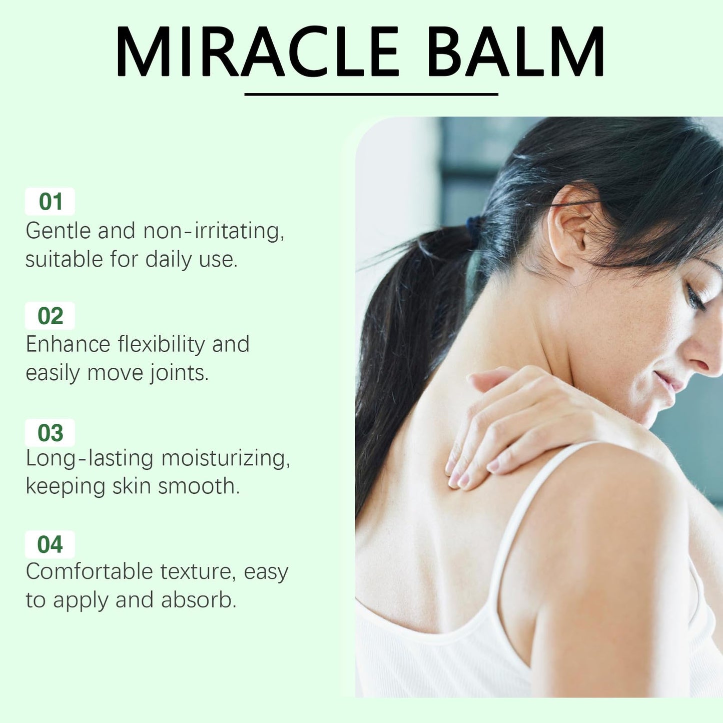 Mikloven Miracle Balm Herbal Skincare Soothing Joint Cream – 60g Natural Plant-Based Balm for Hands & Legs, Deeply Moisturizing Formula, Helps Soothe Joint & Muscle Tension, Non-Sticky, Fast Absorbing