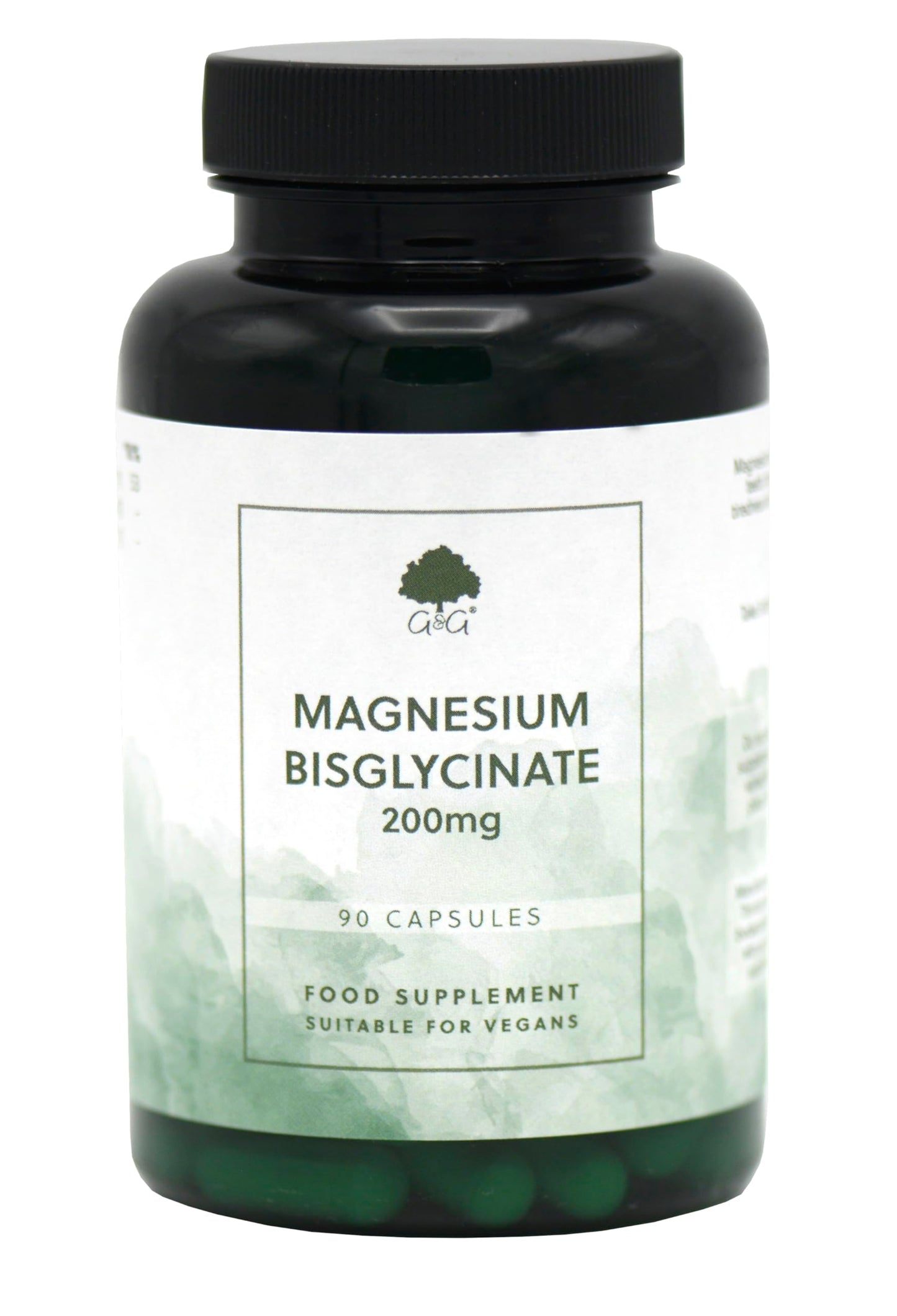 Magnesium Bisglycinate | 200mg Elemental Magnesium per 3 Capsule Dose | 90 Vegan Capsules | G&G Vitamins
