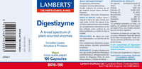 Lamberts Digestizyme – Broad Spectrum Plant Enzymes for Protein & Digestion – 100 Capsules