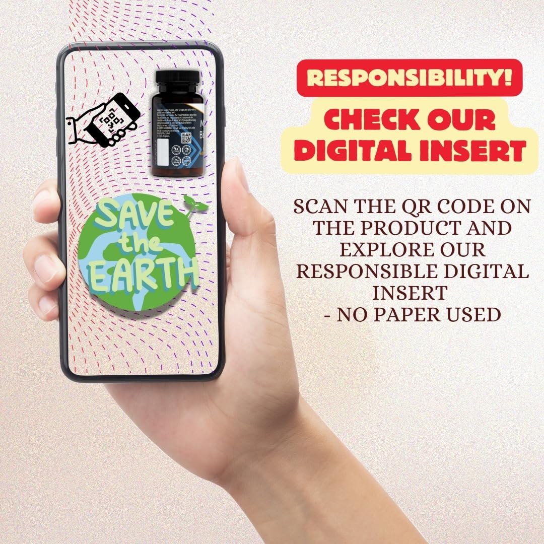 Pure Magnesium Bisglycinate Capsules 1300 mg - Boosted with Prebiotic Inulin Fibers - Highly Absorbable Magnesium Supplements - Gentle on The Digestive System Magnesium Glycinate Powder in Capsules