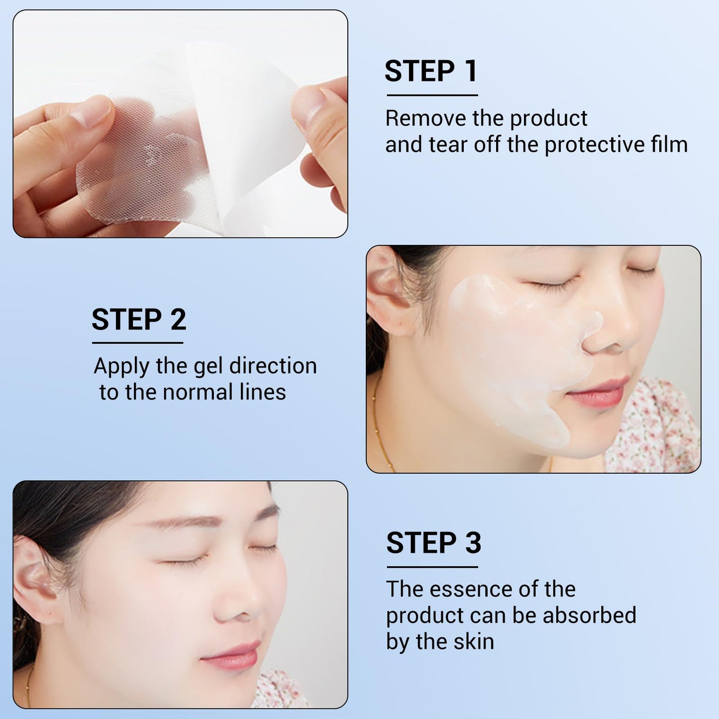 Leogony 10 Pairs Anti Wrinkle Patches, Effective Face Lift Tape for Reduces Nasolabial Fold Fine Lines