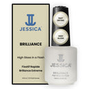 JESSICA Brilliance Top Coat Nail Polish, Quick Dry, High Gloss Finish, Clear, 14.8ml